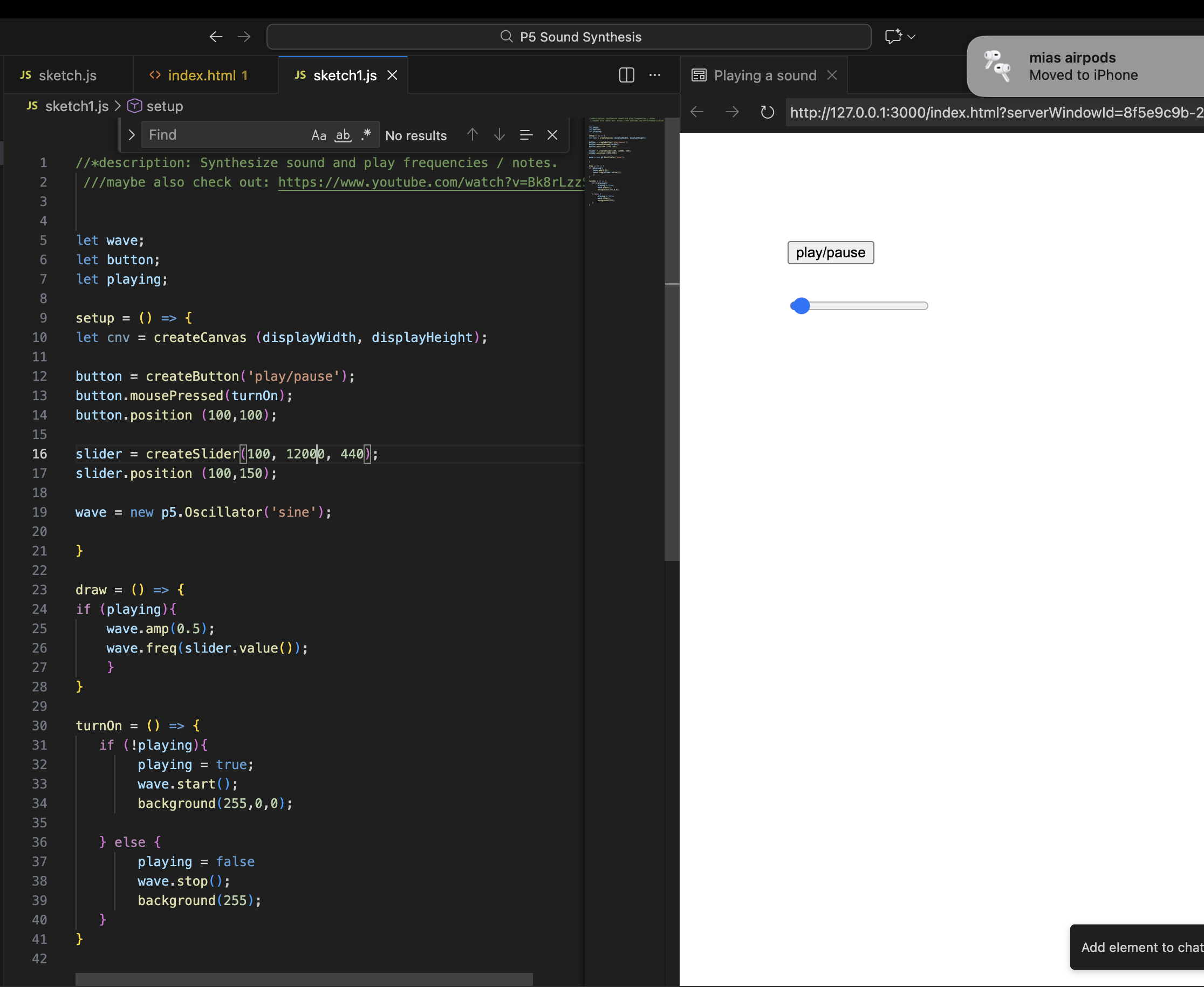 A volume control funtion is added in addition to the play/pause button
